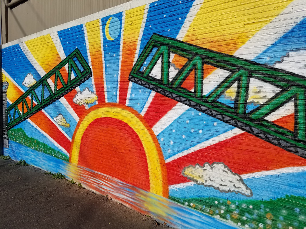 Ballard Bridge mural by Rick Klu